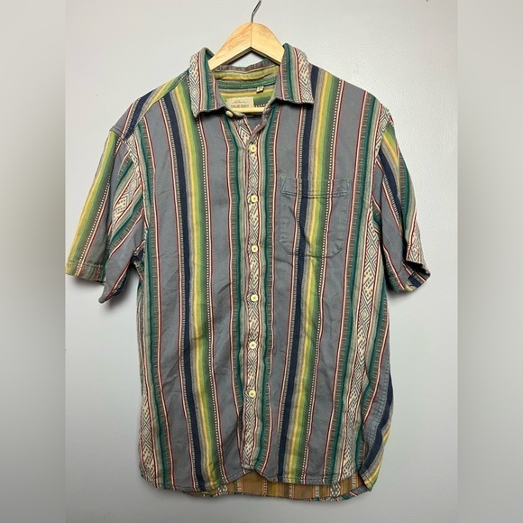 Authentic True Grit California Button Down Short sleeve multicolored shirt Large - Picture 1 of 8